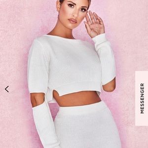 House of CB Tatum cropped knit sweater